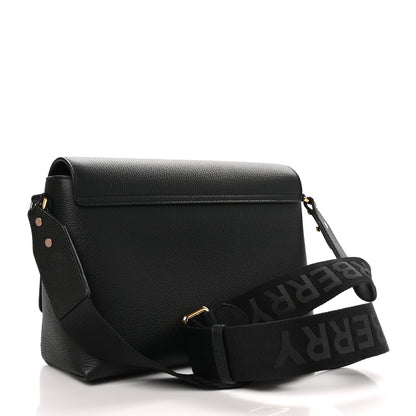 Burberry Grainy Calfskin Vintage Check Note Crossbody Bag Black 3 of 10