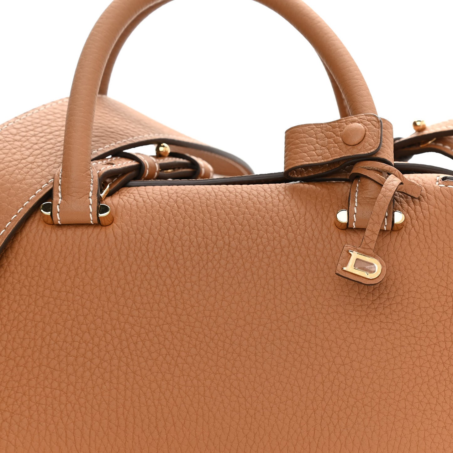 Grained Calfskin Mini Cool Box Satchel Vegetal
