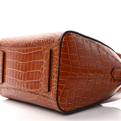 Givenchy Calfskin Crocodile Embossed Mini Antigona Tan 9 of 9