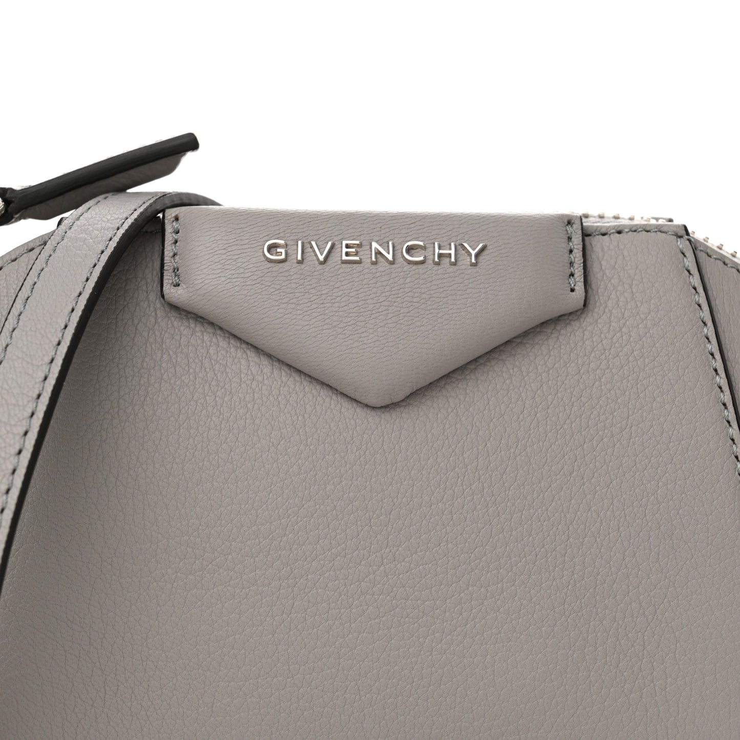 Sugar Goatskin Nano Antigona Pearl Grey