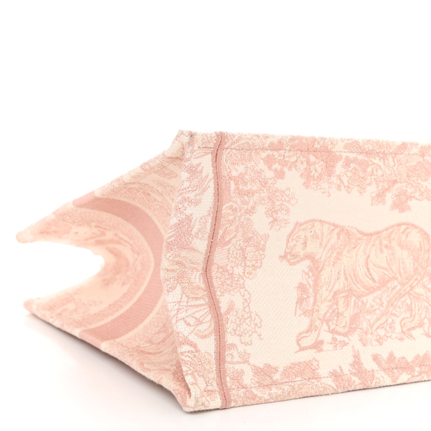 Christian Dior Canvas Toile De Jouy Embroidered Medium Book Tote Pink 8 of 10