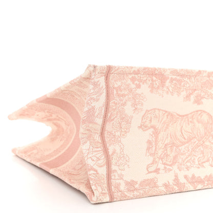 Christian Dior Canvas Toile De Jouy Embroidered Medium Book Tote Pink 8 of 10