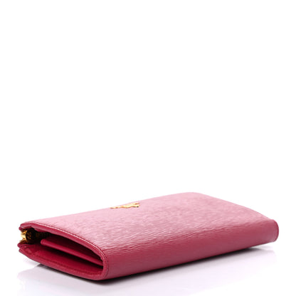 Prada Vitello Move Half Zip Wallet Ibisco 4 of 6