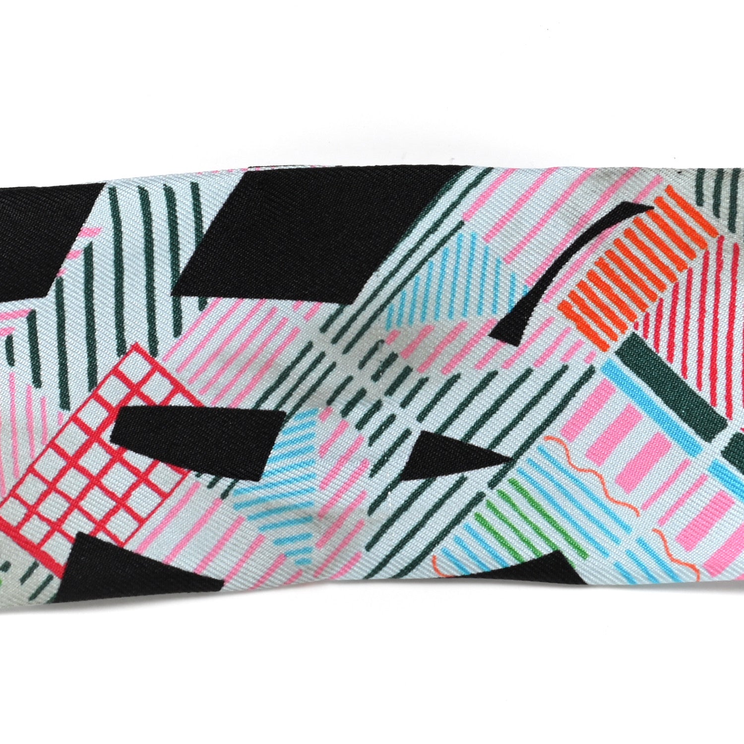 Hermes Silk Cavalcadour Morning Twilly Black Rouge Vert 5 of 5