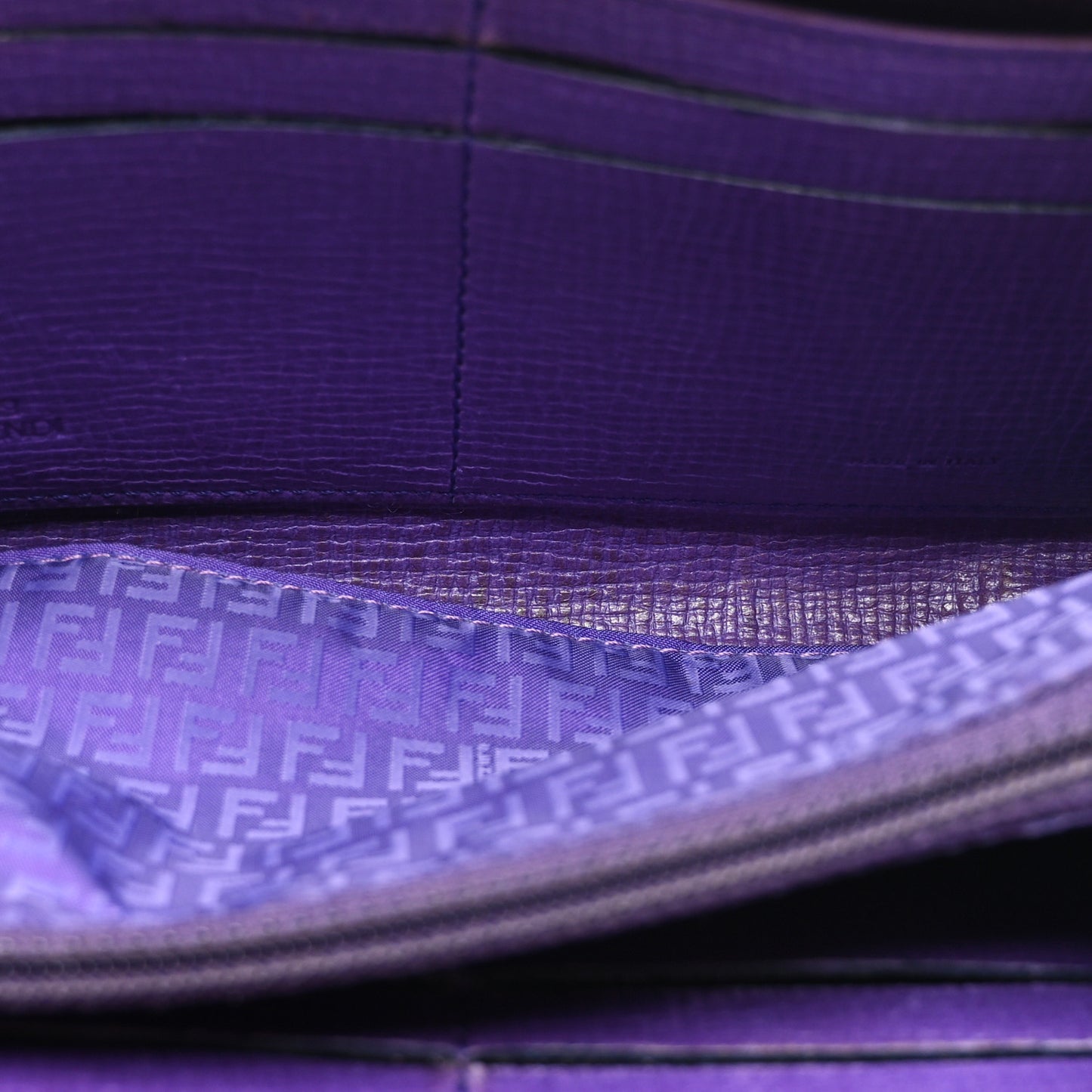 Zucca Spalmati Vitello Elite Zip Around Wallet Tobacco Viola