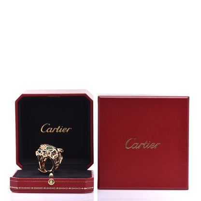 Cartier 18K Yellow Gold Tsavorite Onyx Panthere De Cartier Ring 57 8 8 of 8
