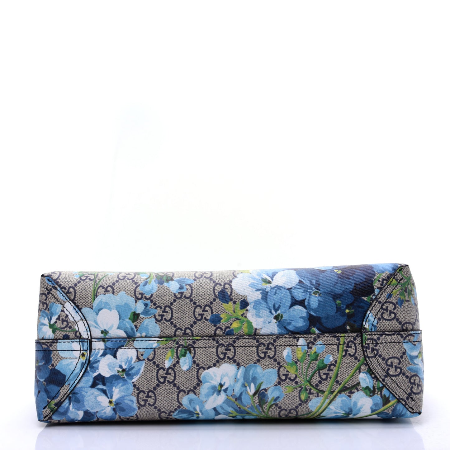 GG Supreme Monogram Blooms Small Reversible Tote Beige Blue Navy