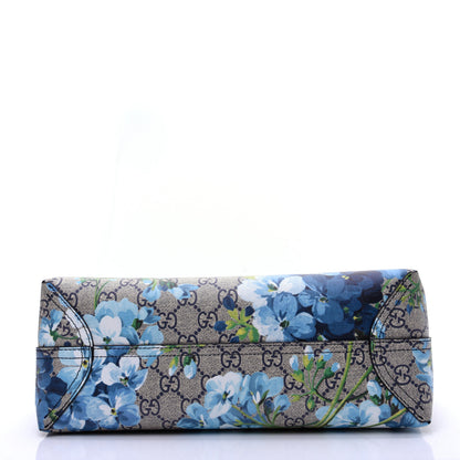 Gucci GG Supreme Monogram Blooms Small Reversible Tote Beige Blue Navy 10 of 13