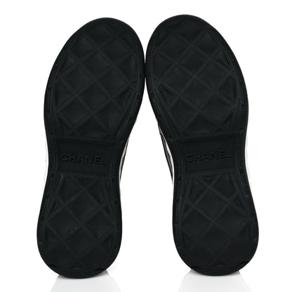 Chanel Velvet Calfskin Mixed Fibers CC Sneakers 36 Black 5 of 8
