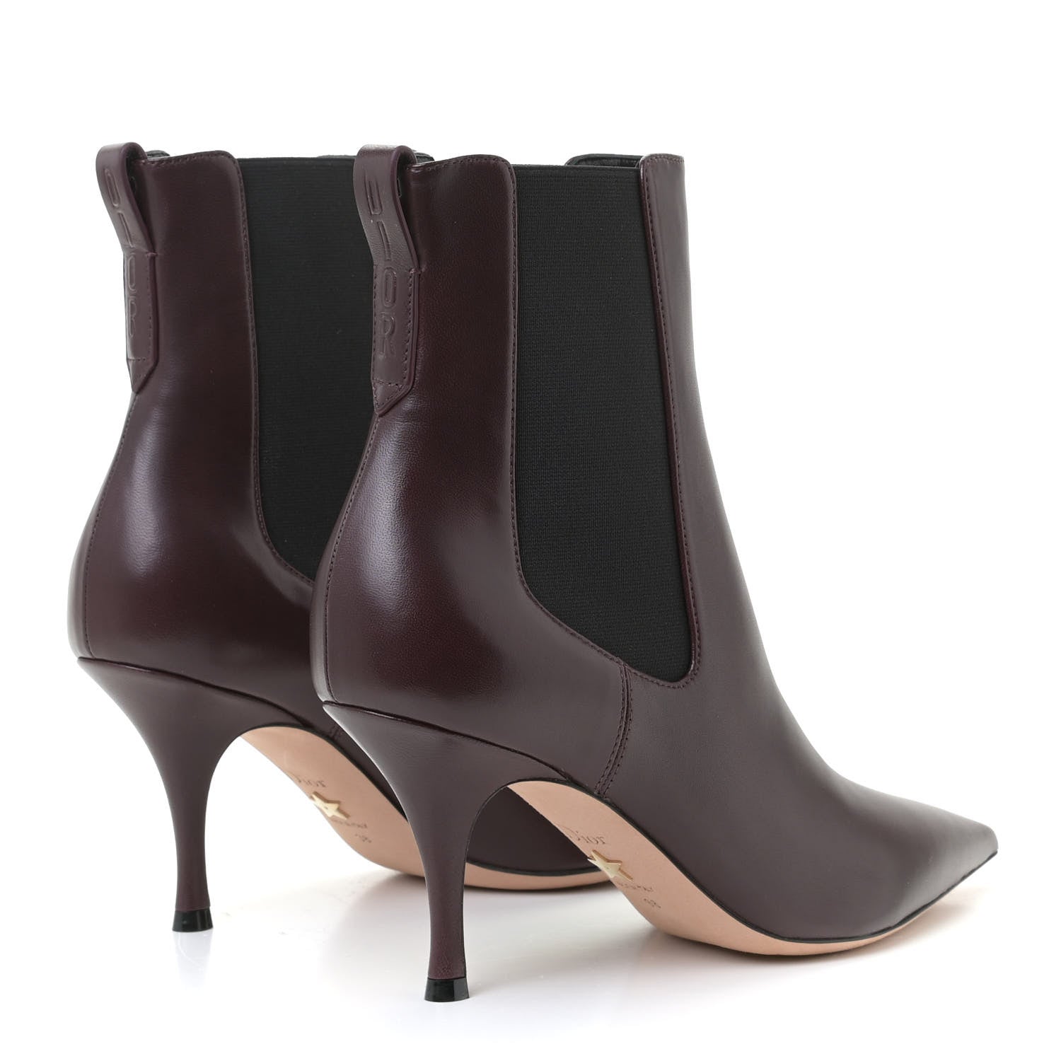 Christian Dior Lambskin District Ankle Boots 38 Rouge Noir 3 of 11