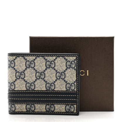 Gucci GG Plus Monogram Web Bi-Fold Wallet Navy 7 of 7