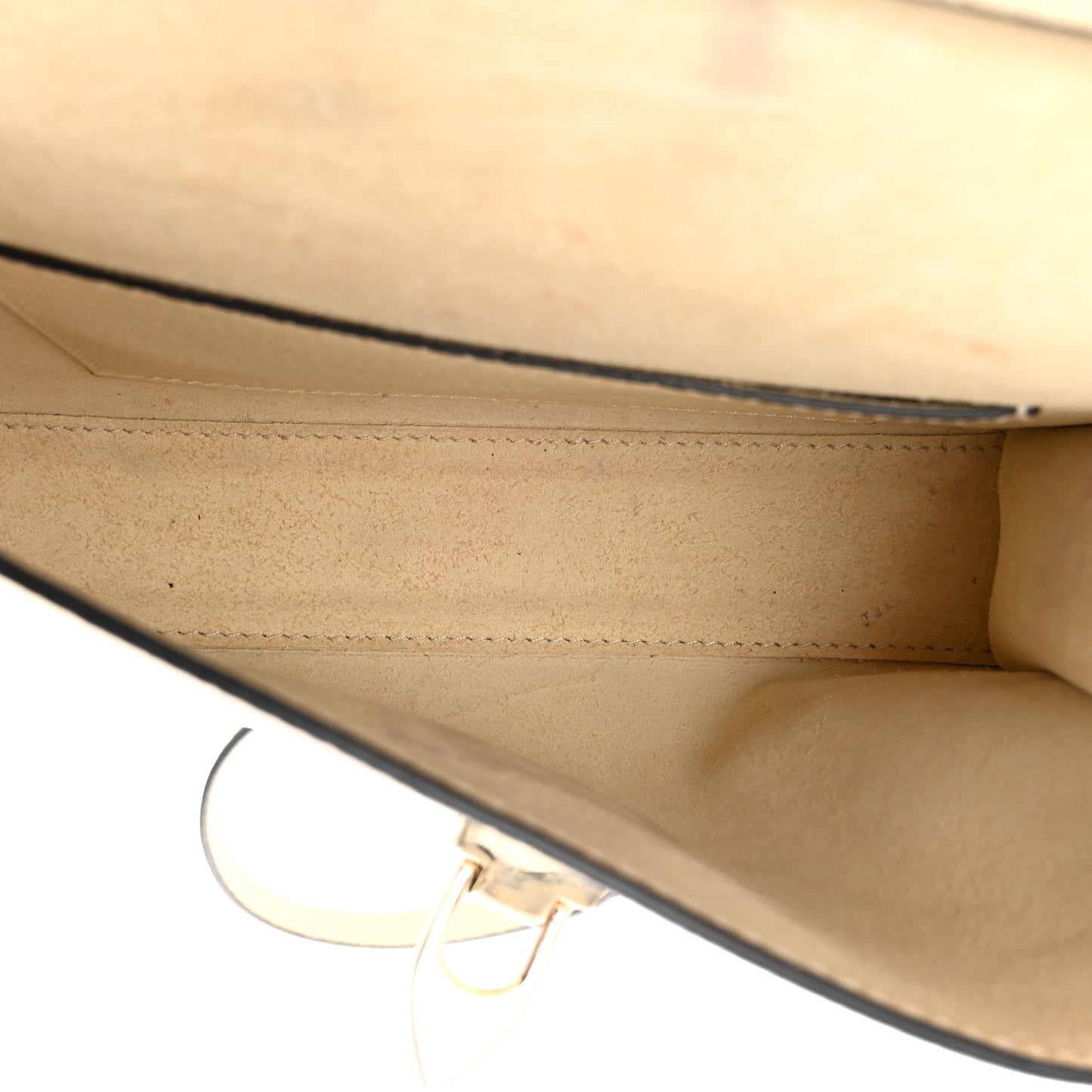 Pebbled Calfskin Medium Rockstud Flip Lock Crossbody Bag Light Ivory