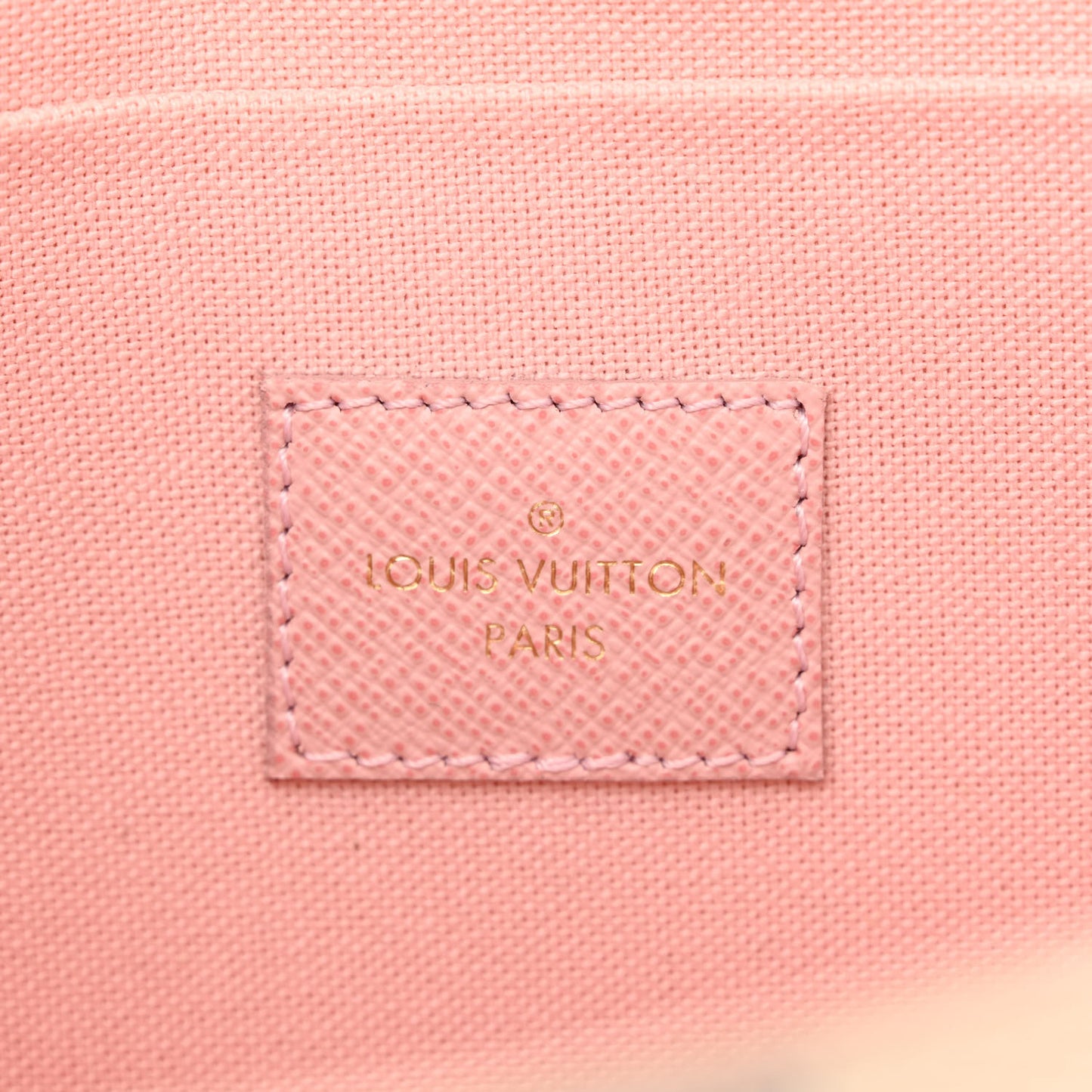 Damier Azur Pochette Felicie Chain Wallet Rose Ballerine