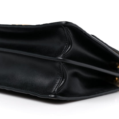 Fendi Vitello Liberty Bi-Color FF 1974 Embossed Small Kan U Shoulder Bag Maya Black 9 of 9