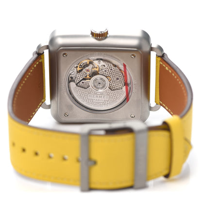 Hermes Stainless Steel Swift 38mm Carre H Automatic Watch Jaune de Naples 4 of 5