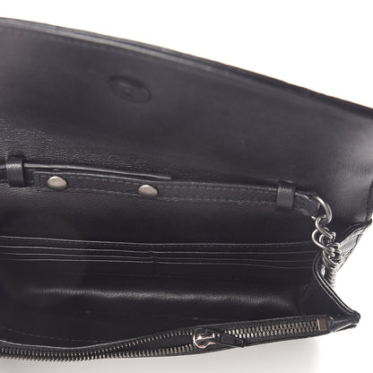 Balenciaga Shiny Goatskin Logo Embossed Monochrome BB Wallet On Chain Black 5 of 9
