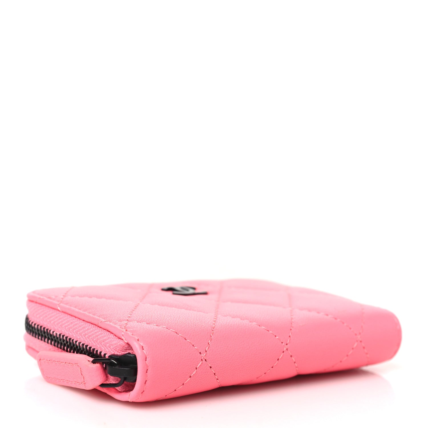 Chanel Lambskin Quilted Zip Around Coin Purse Pink 4 of 8