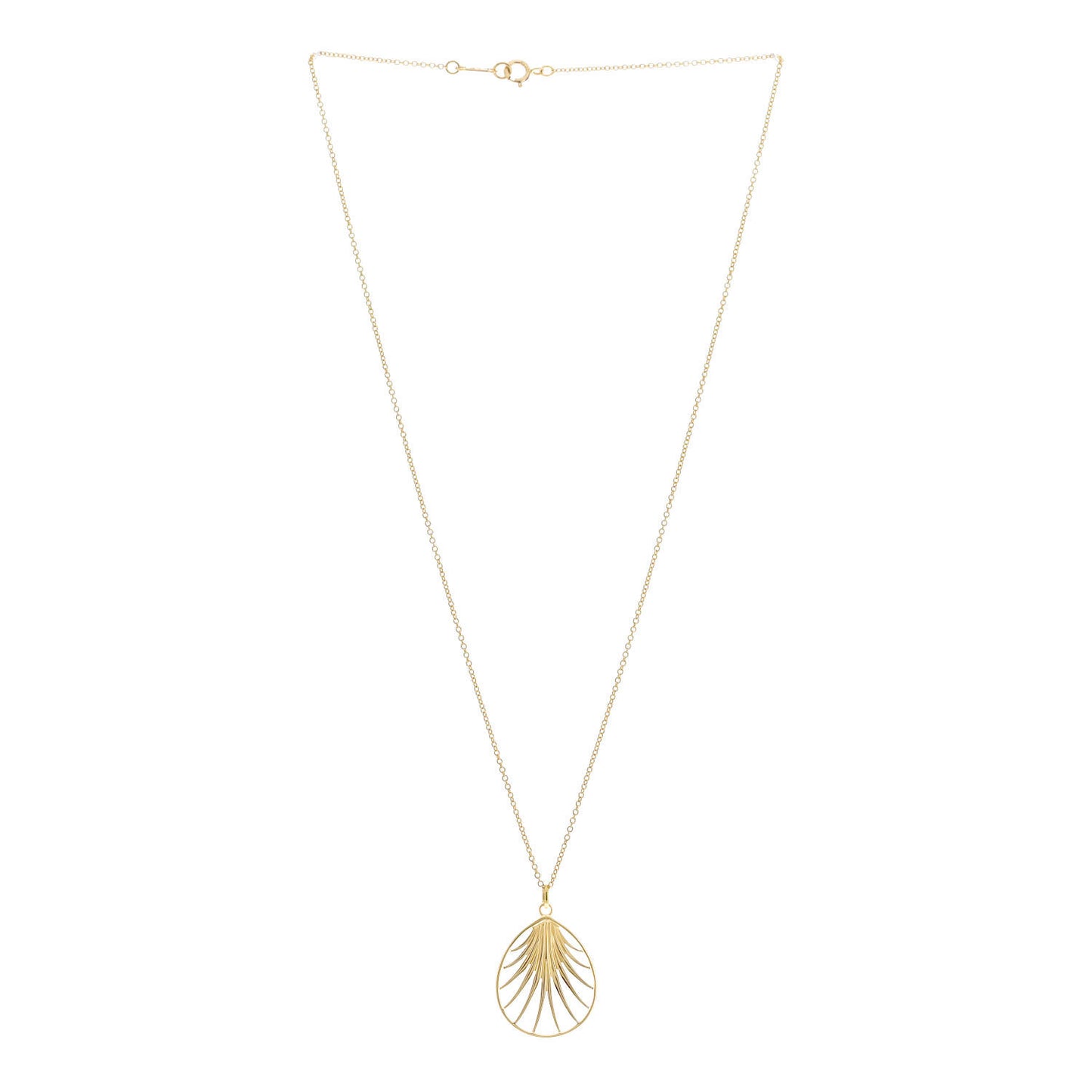 18K Yellow Gold Small Paloma Picasso Villa Paloma Palm Pendant Necklace