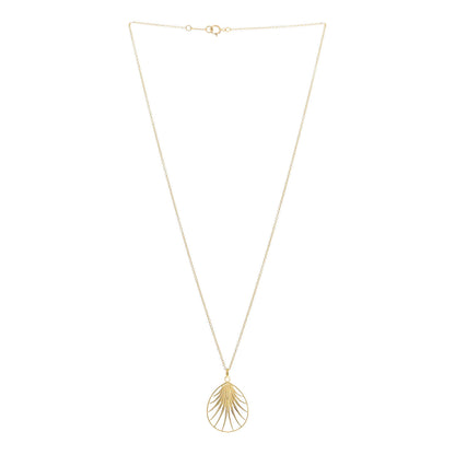 Tiffany 18K Yellow Gold Small Paloma Picasso Villa Paloma Palm Pendant Necklace 3 of 5