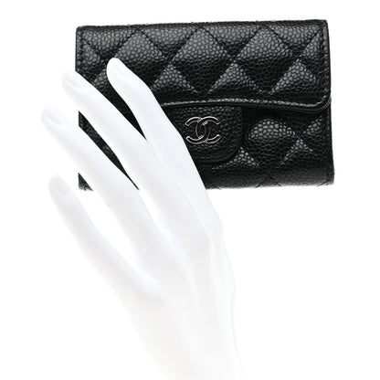 Chanel Caviar Quilted Flap Card Holder Black 2 of 9