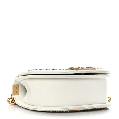 Chanel Caviar Quilted Small Chain Around Boy Messenger Bag White 4 of 9