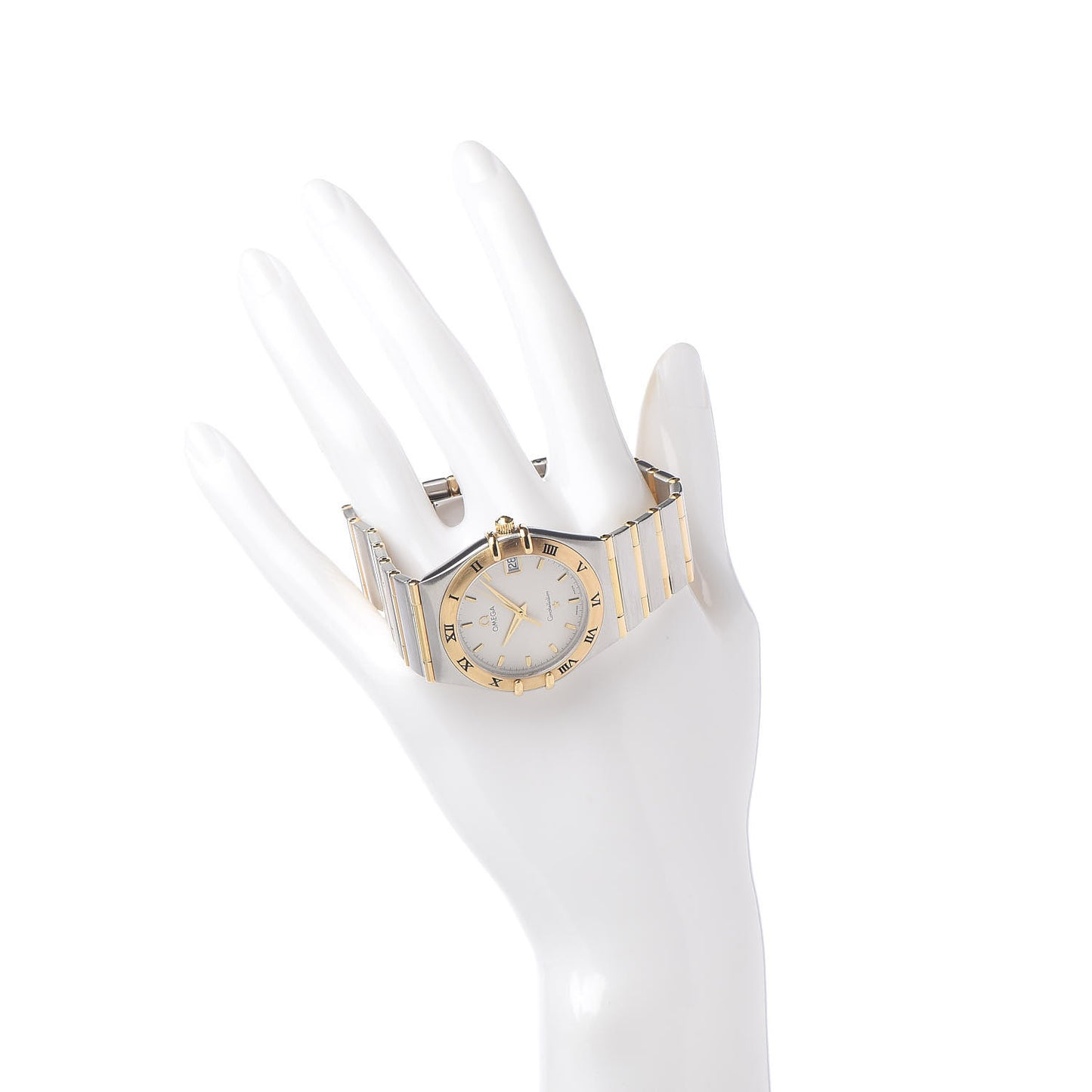 Stainless Steel 18K Yellow Gold 33mm Constellation Quartz Watch White 1312.30