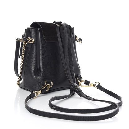 Chloe Suede Calfskin Mini Faye Backpack Black 3 of 10