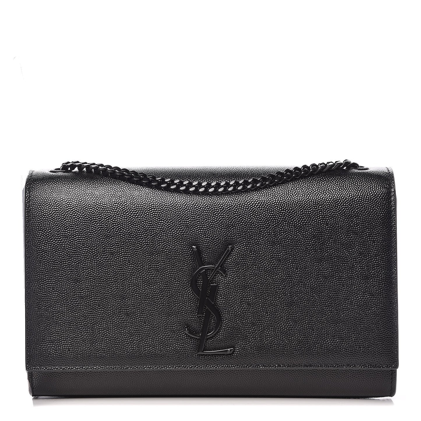 Grain De Poudre Medium Classic Monogram Kate Satchel Black