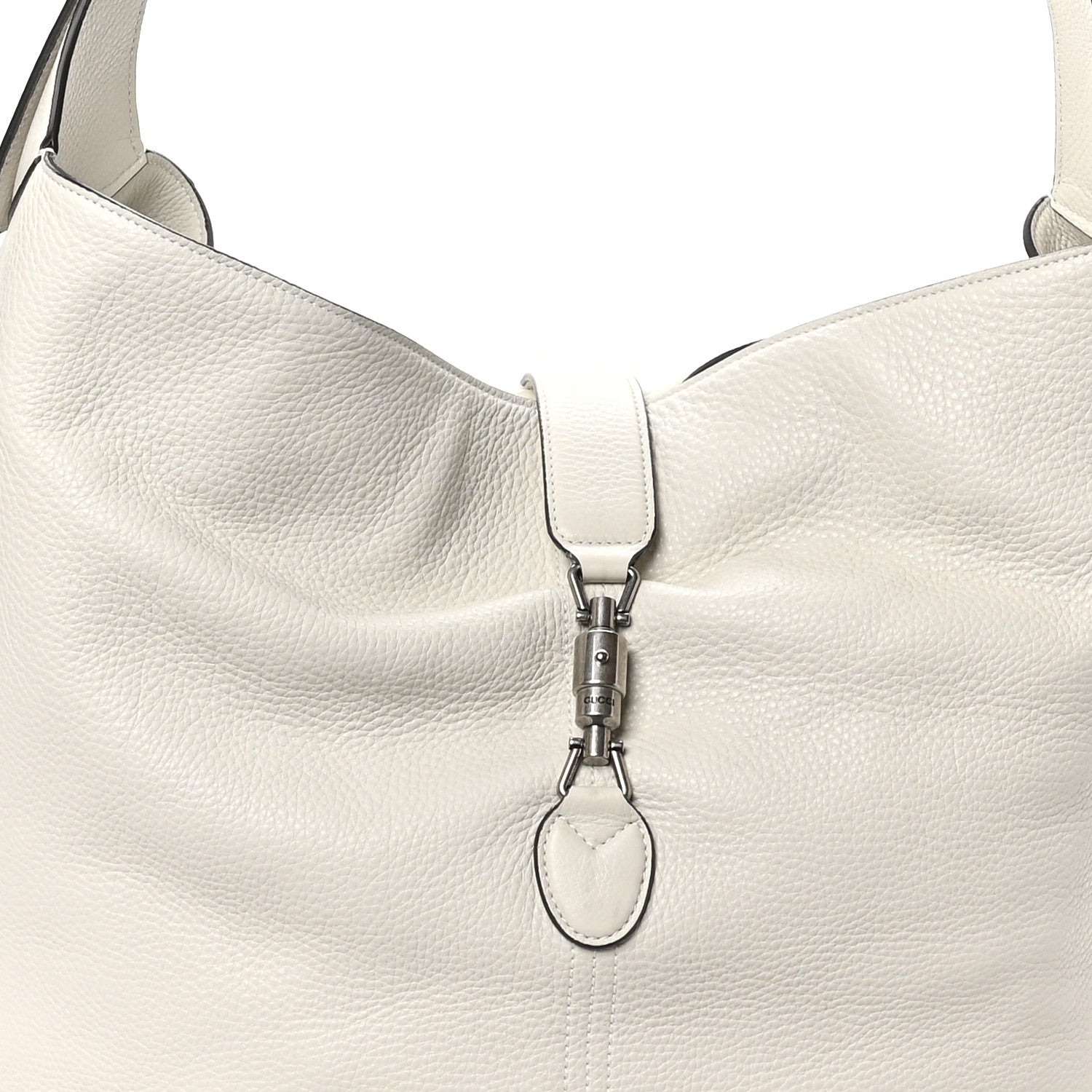 Gucci Amour Grane Calfskin Medium Jackie 1961 Crossbody Bag Great White 8 of 10