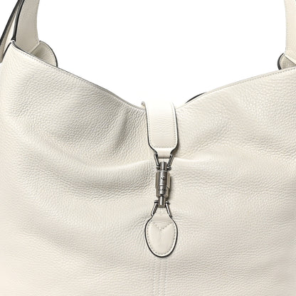 Gucci Amour Grane Calfskin Medium Jackie 1961 Crossbody Bag Great White 8 of 10