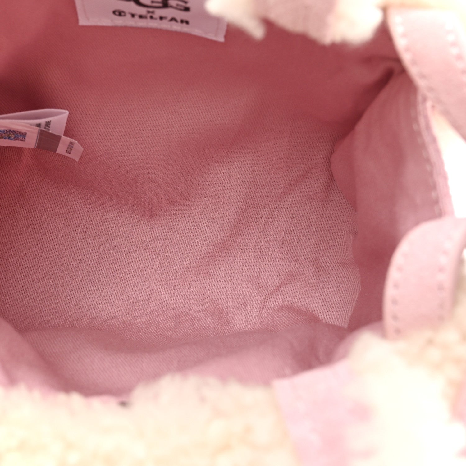 Telfar X UGG Suede Shearling Small Shopping Bag Pink 5 of 10