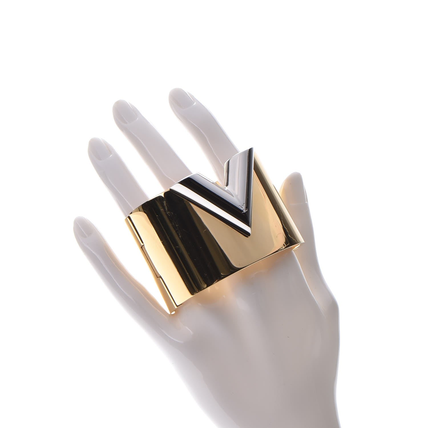 Louis Vuitton Essential V Cuff Gold 2 of 8