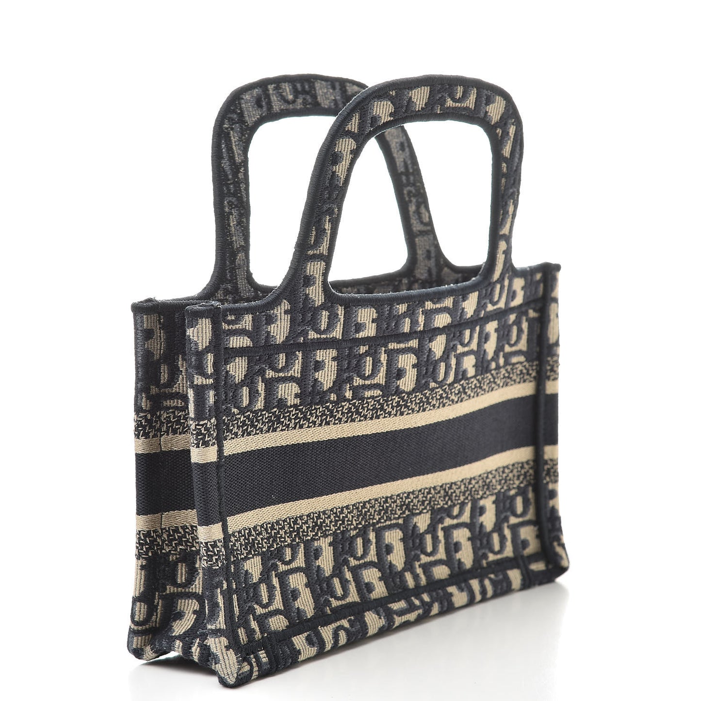 Oblique Mini Book Tote Blue Multicolor