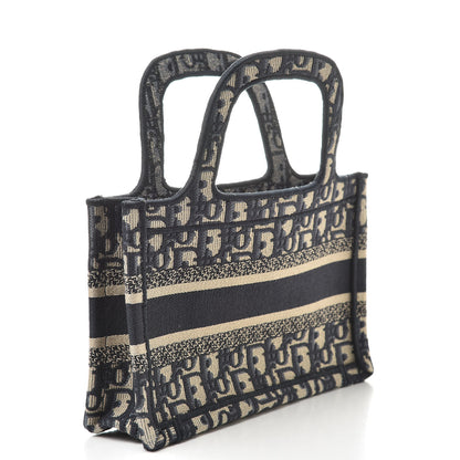 Christian Dior Oblique Mini Book Tote Blue Multicolor 3 of 11