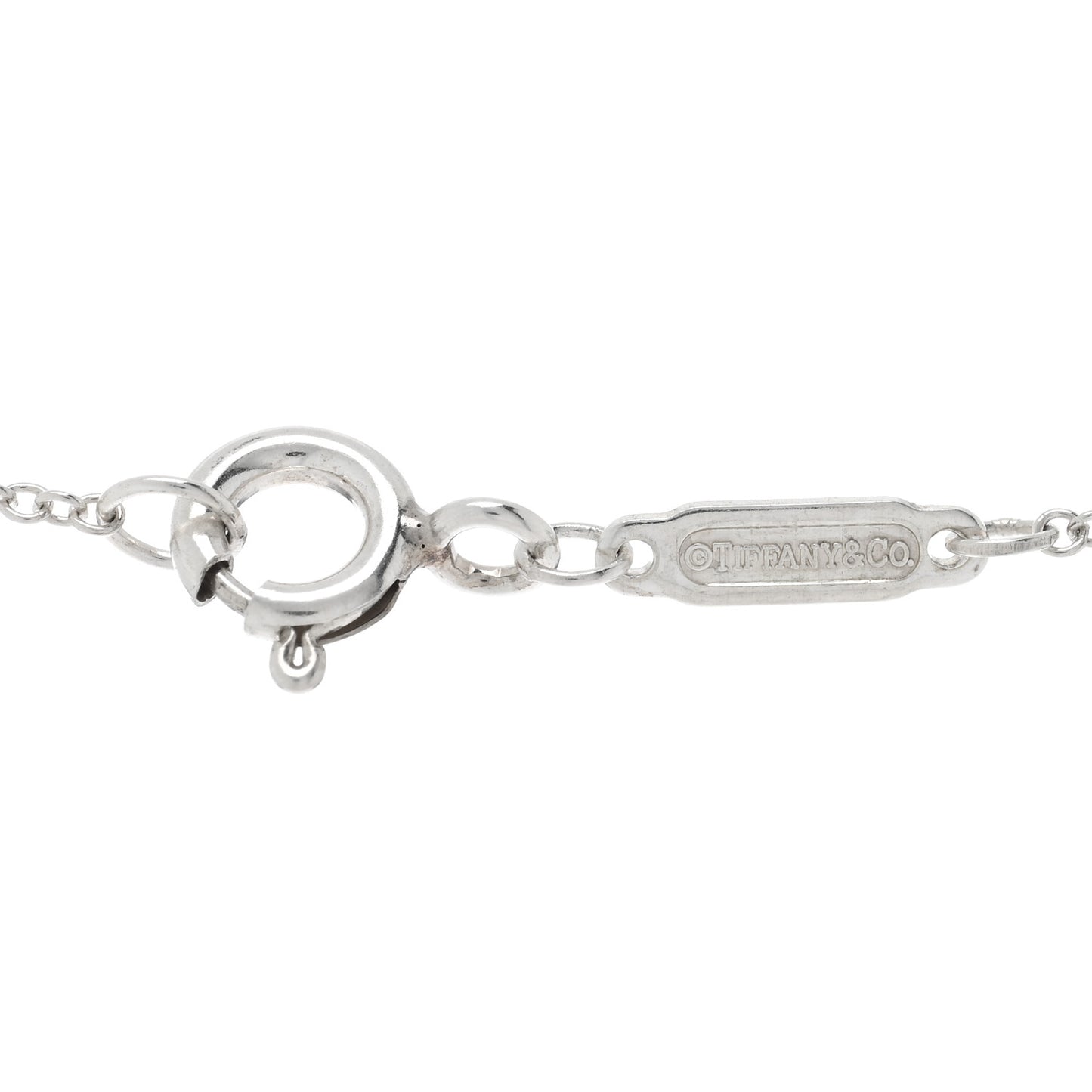 Sterling Silver Enamel Return to Tiffany Double Heart Tag Pendant Necklace Red