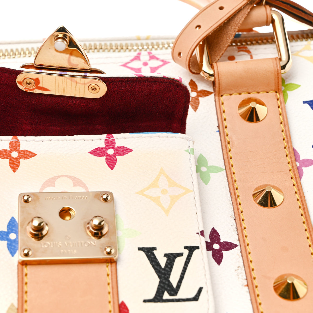 Louis Vuitton Monogram Multicolor Keepall 45 White 10 of 12