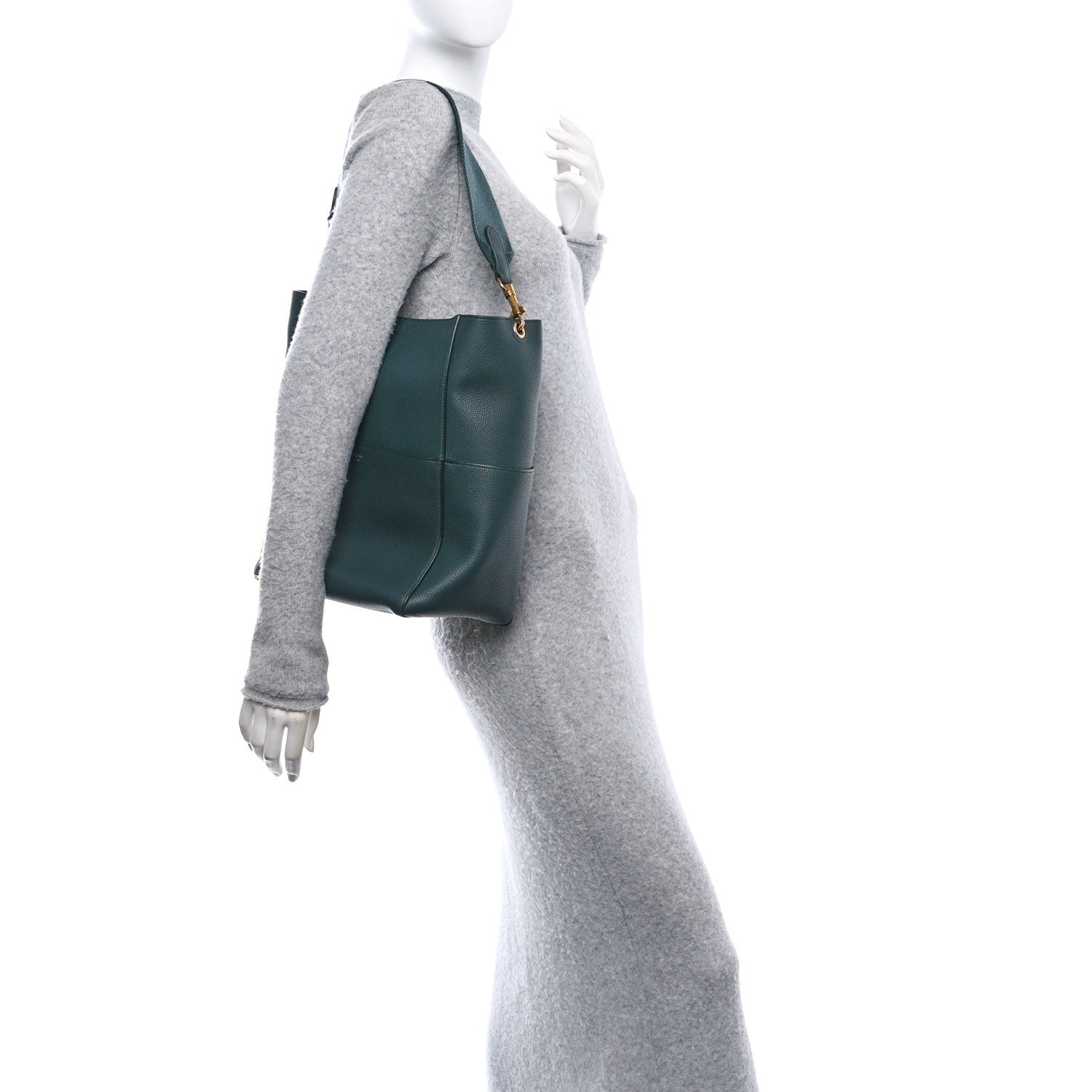 Celine Soft Grained Calfskin Sangle Bucket Bag Amazone 2 of 9