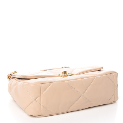 Chanel Lambskin Quilted Medium 19 Flap Light Beige 4 of 11