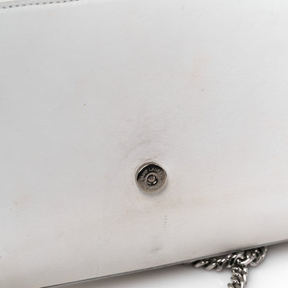 Saint Laurent Smooth Calfskin Medium Classic Monogram Kate Tassel Satchel White 16 of 21