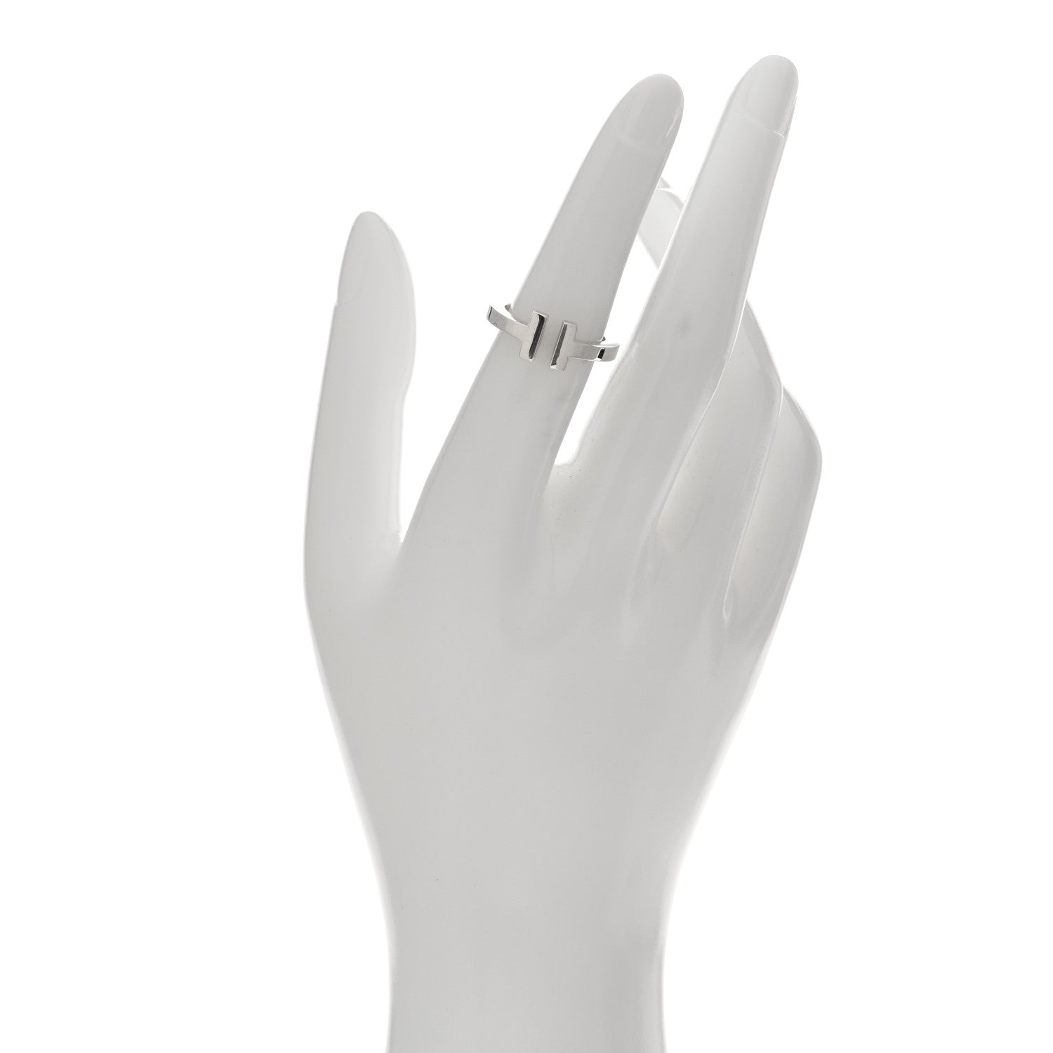 Tiffany Sterling Silver T Square Ring 52 6 2 of 4