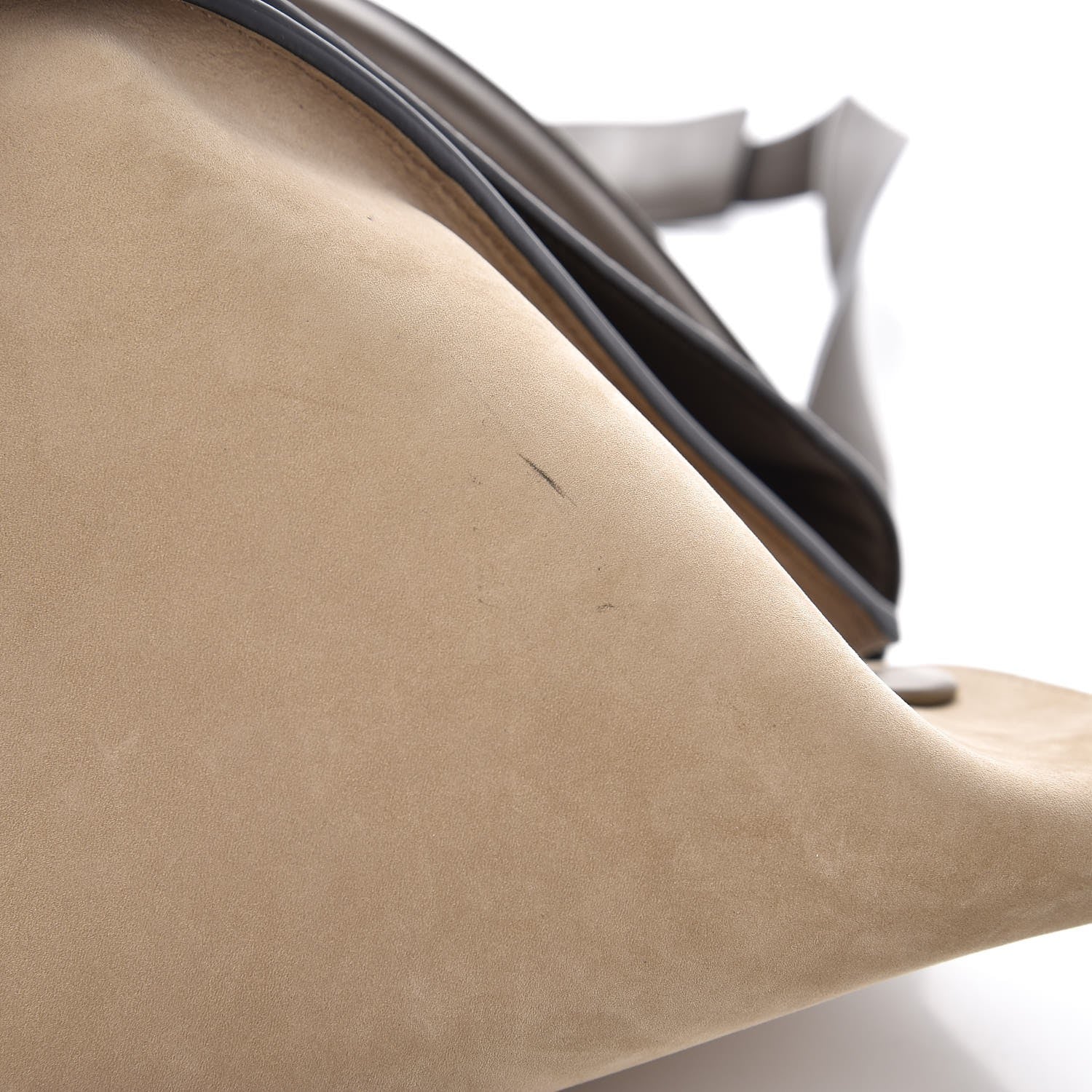 Celine Crocodile Embossed Nubuck Medium Trapeze Grey 9 of 12