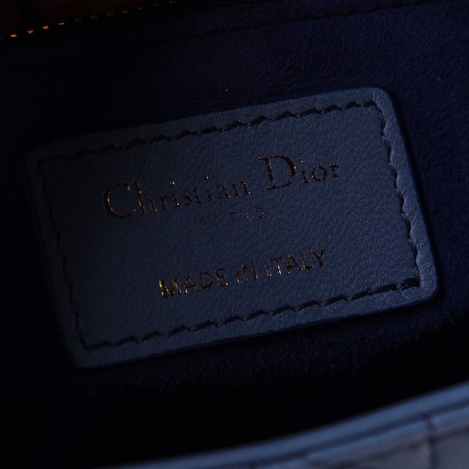 Christian Dior Lambskin Cannage Gradient Small My ABCDior Lady Dior Indigo Blue 7 of 11