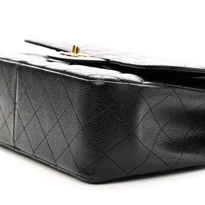 Chanel Caviar Quilted Jumbo Double Flap Black 10 of 11