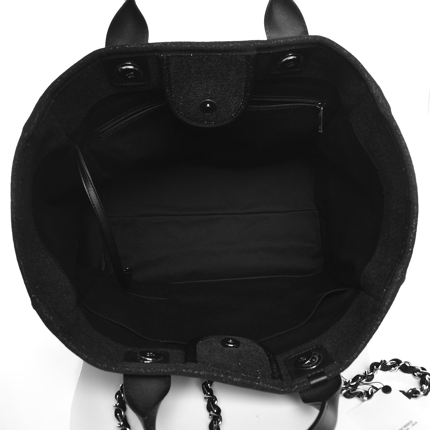 Lurex Boucle Medium Deauville Tote Black
