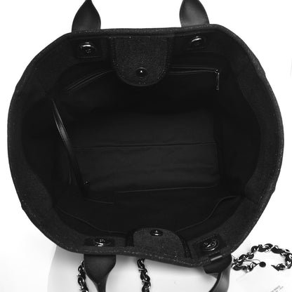 Chanel Lurex Boucle Medium Deauville Tote Black 6 of 10