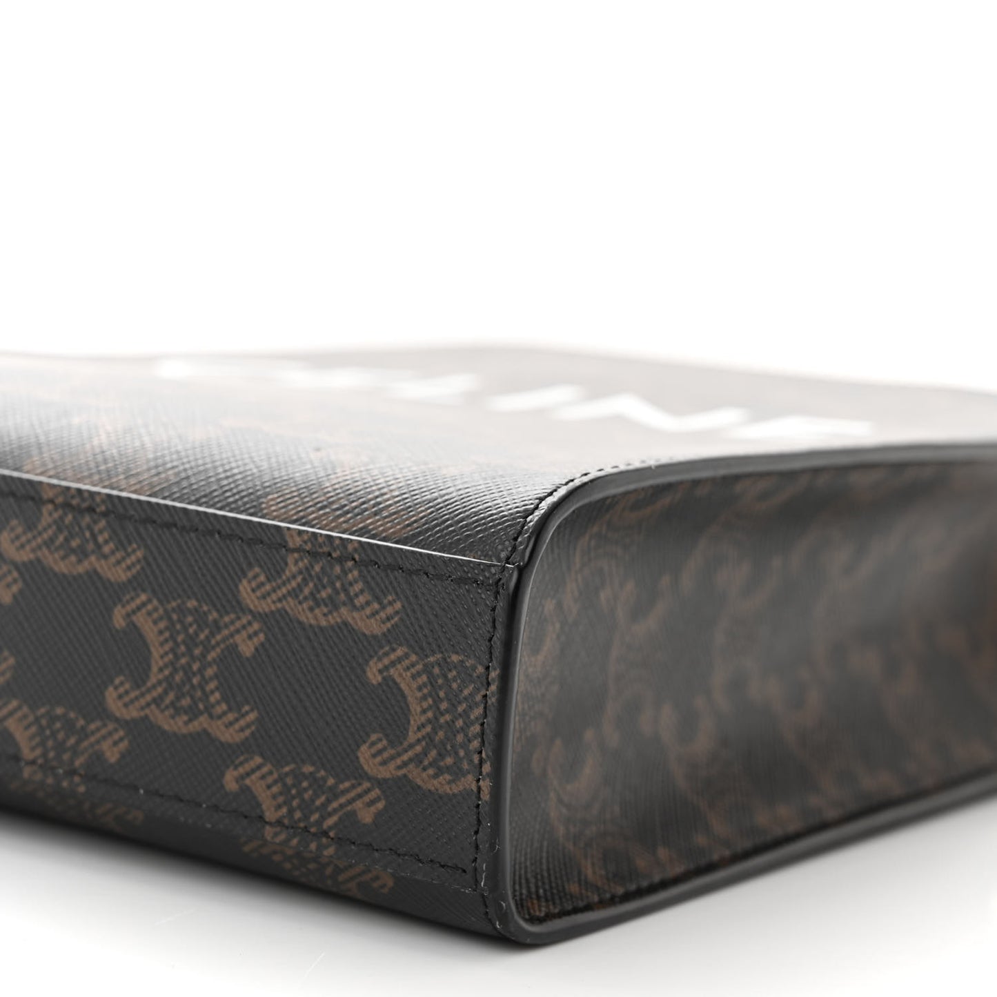 Triomphe Canvas Calfskin Mini Vertical Cabas Tan