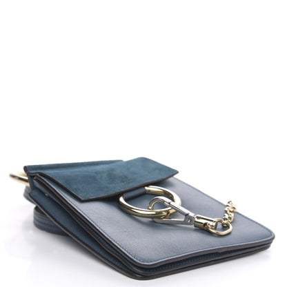 Chloe Suede Calfskin Mini Faye Bracelet Bag Majolica Blue 4 of 8