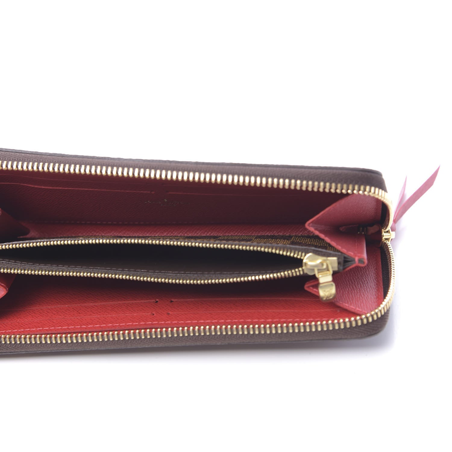 Louis Vuitton Damier Ebene Clemence Wallet Cherry 5 of 6