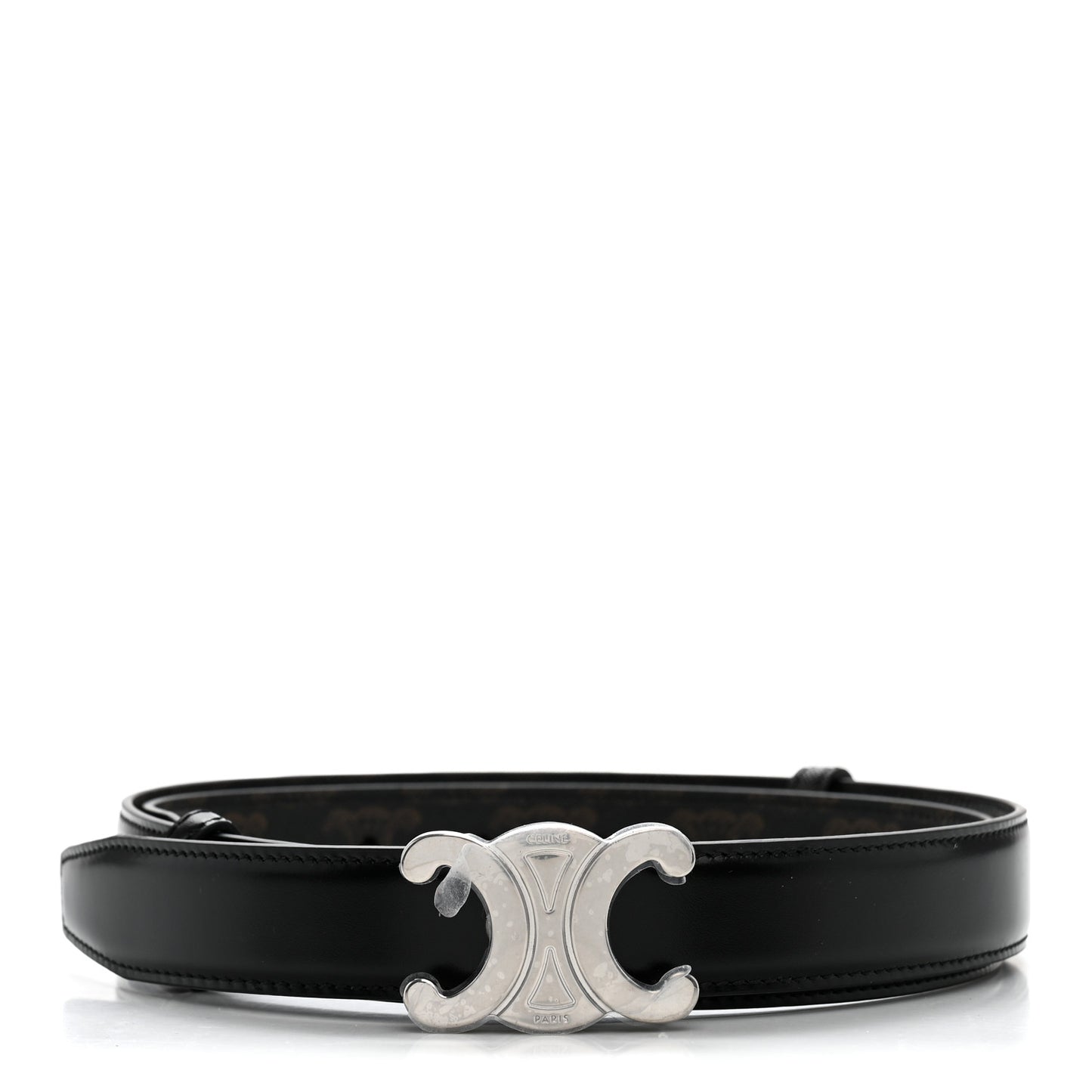 Canvas Calfskin Reversible 25mm Triomphe Belt 85 34 Black