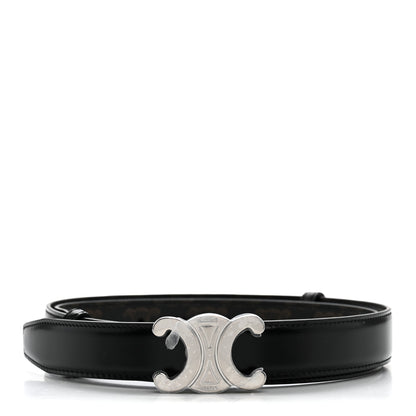 Celine Canvas Calfskin Reversible 25mm Triomphe Belt 85 34 Black 1 of 7